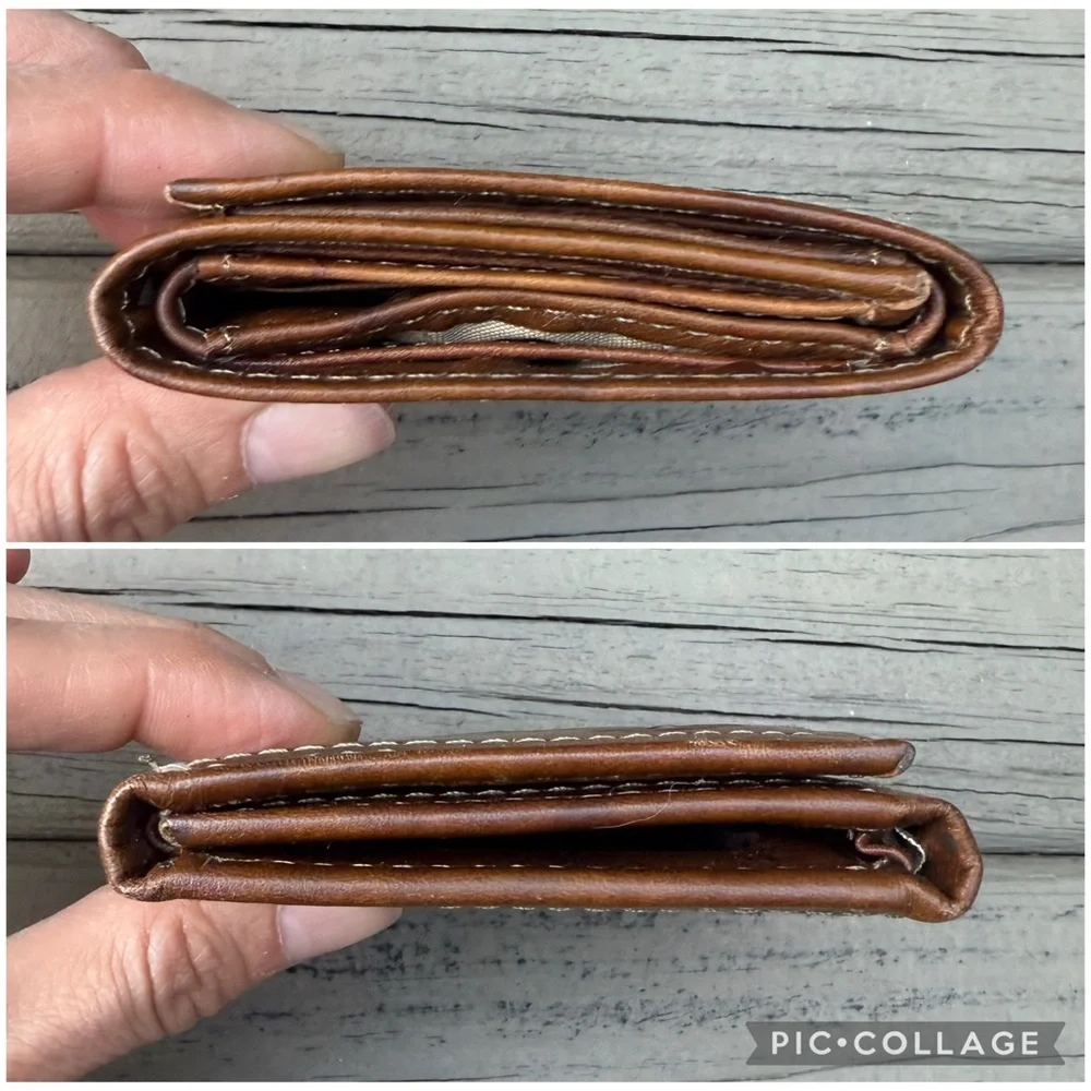 Dockers RFID Security Blocking Trifold Wallet for men in brown